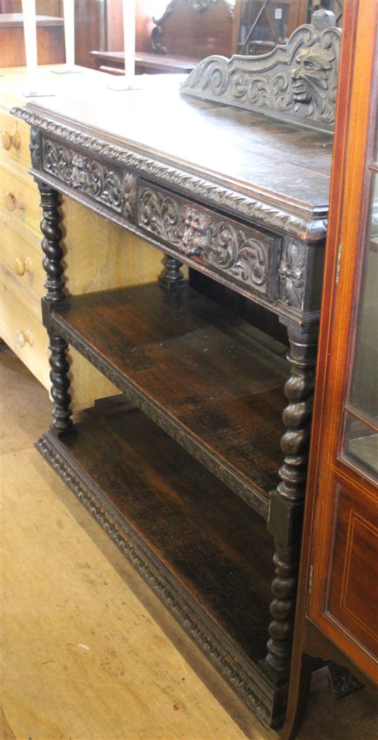 Victorian carved oak buffet(-)